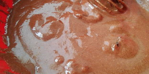 постный шоколадный манник с черносливом