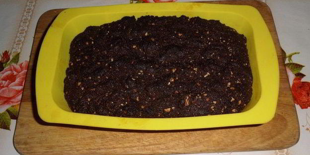 постный шоколадный манник с миндалем