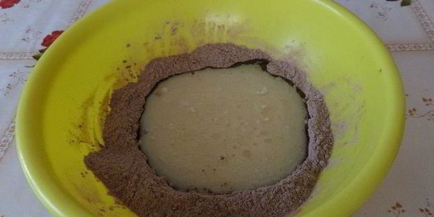 постный шоколадный манник с миндалем