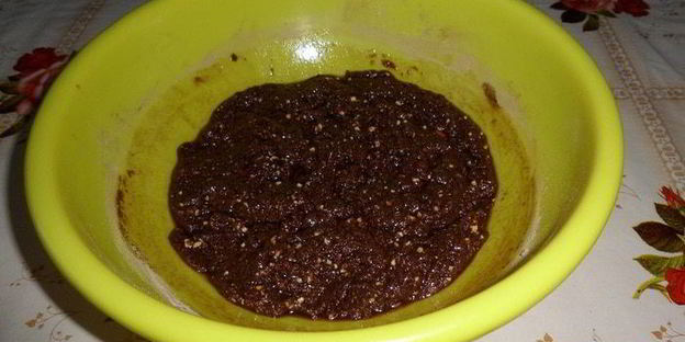 постный шоколадный манник с миндалем