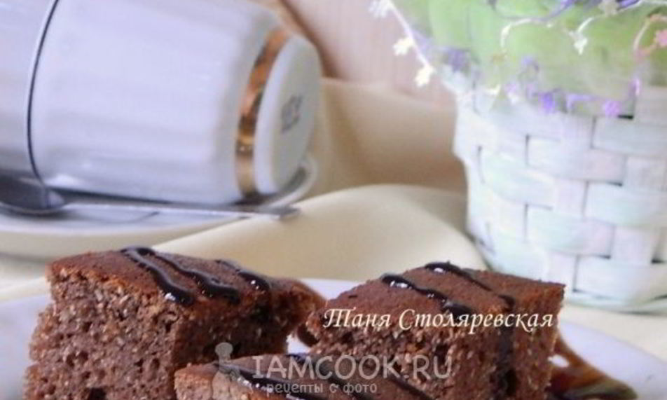 Рецепт шоколадного манника на сметане