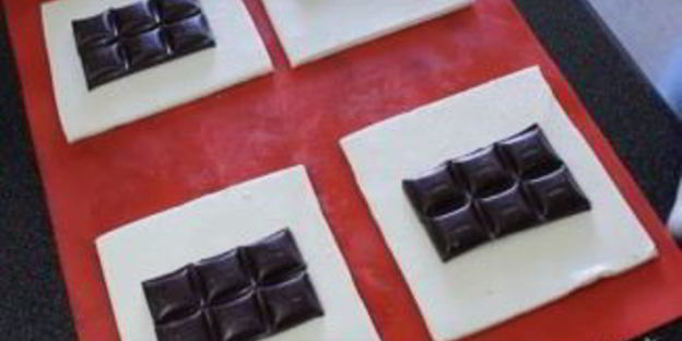 очень простые шоколадные слойки