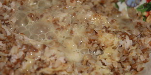 гречневые оладушки с ветчиной и сыром