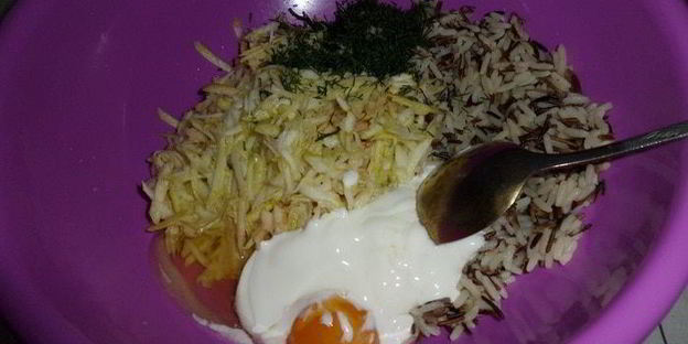 кабачково-рисовые оладьи