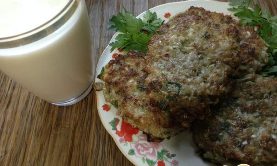 Рецепт капустна-рисовых оладьи к завтраку