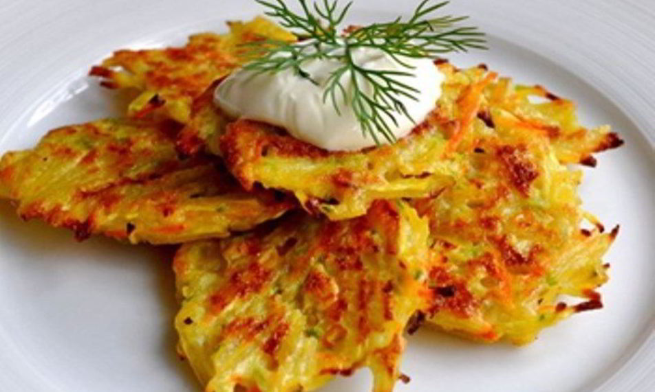 Рецепт картофельных оладий лориков с грибами и яйцома