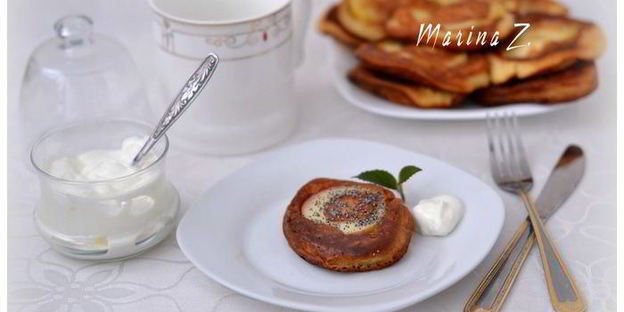 медовые оладьи с яблоком