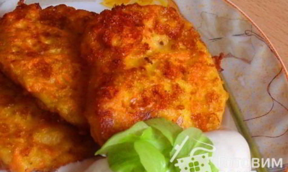Рецепт морковна-сырных оладьи