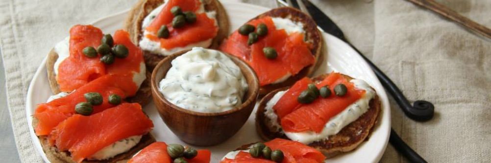 Оладушки с семгой