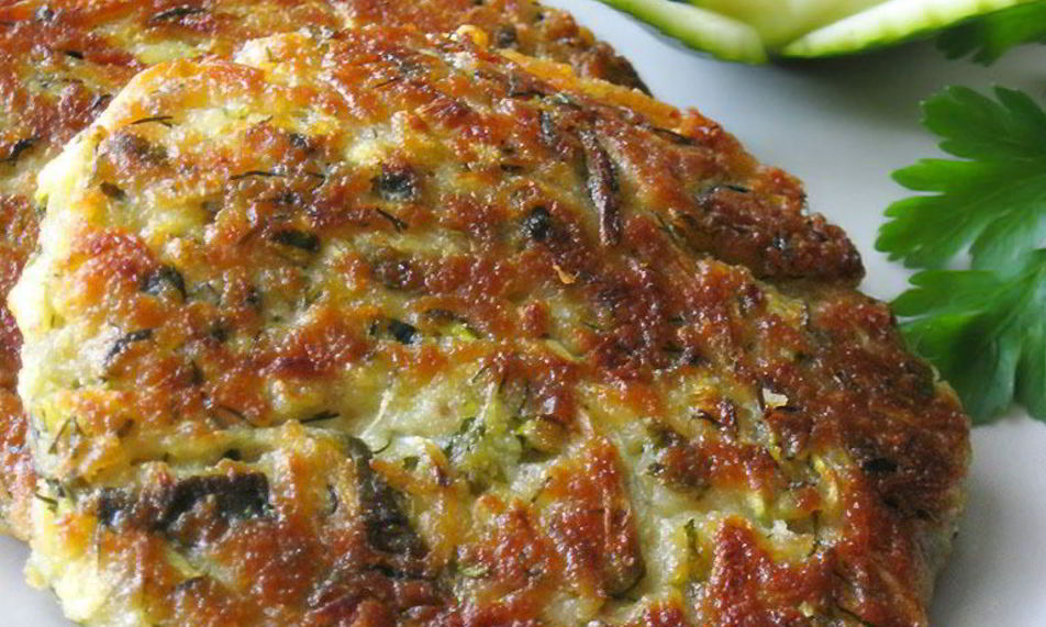 Рецепт оладий из цукини с сыром фета и зеленью