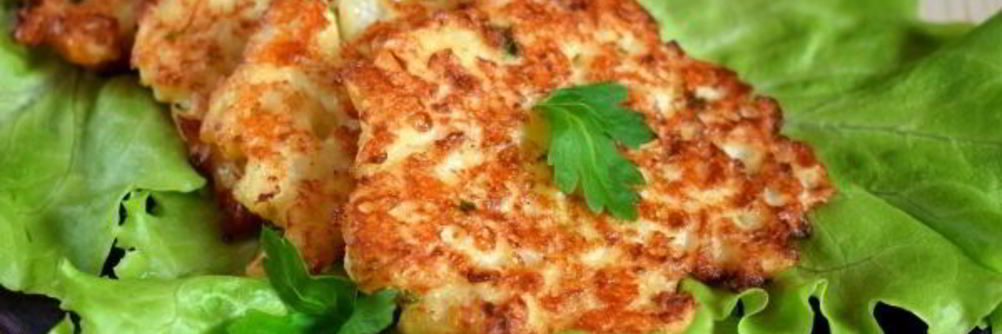 Оладьи из цветной капусты с сыром