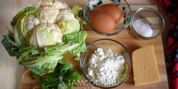 оладьи из цветной капусты с сыром