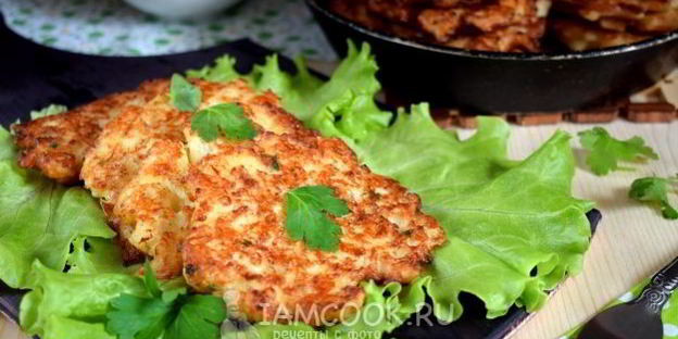 оладьи из цветной капусты с сыром