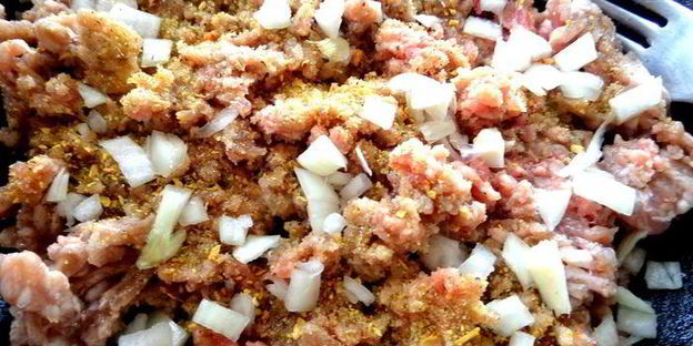 оладьи с фаршем