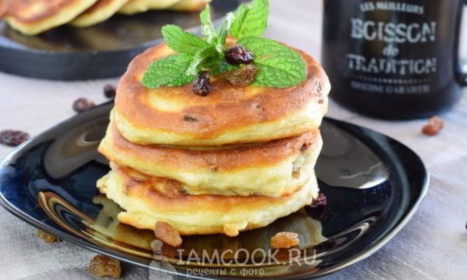 Рецепт оладий с изюмом