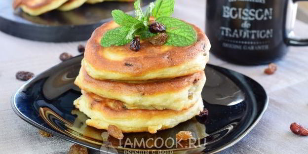 оладьи с изюмом
