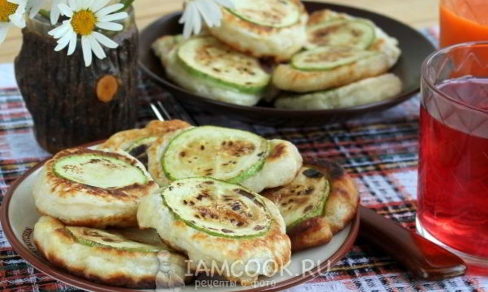 Рецепт оладий с кабачками кружками