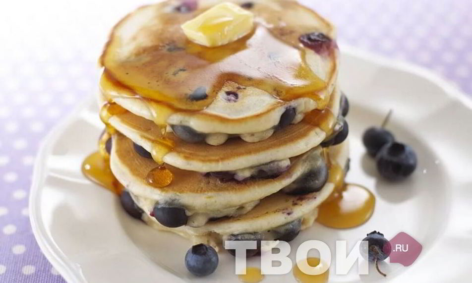 Рецепт оладий с ягодами