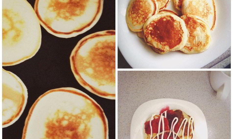 Рецепт оладий с ягодным соусом