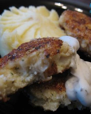 Рыбные оладьи из трески