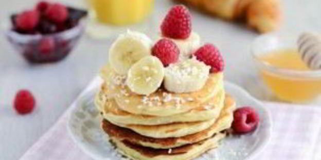 творожные оладьи с бананом