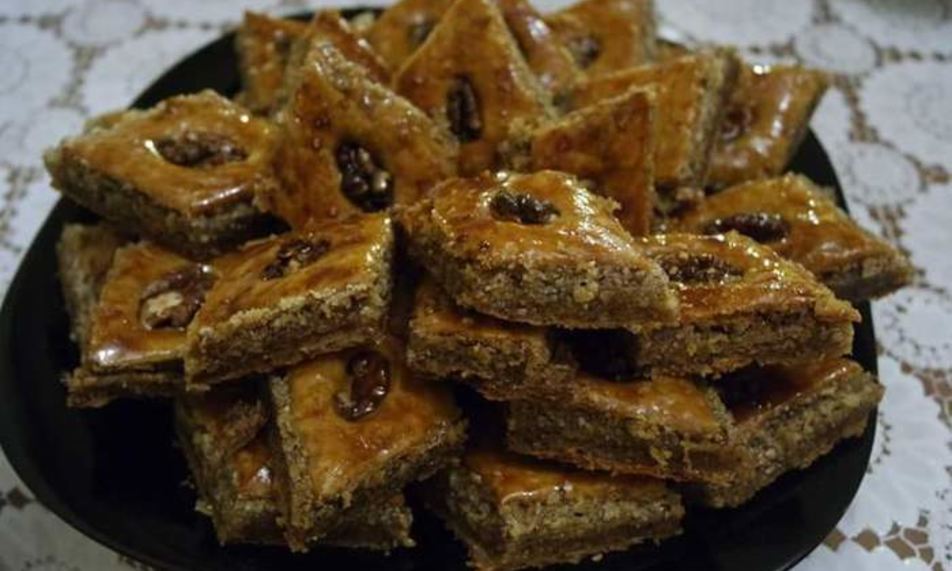 Рецепт пахлавы с грецкими орехами и медом