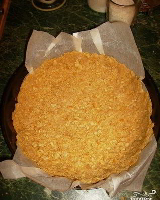 Корж из печенья без выпечки