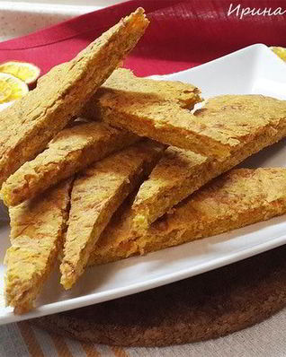 Морковно-овсяное постное печенье с имбирем