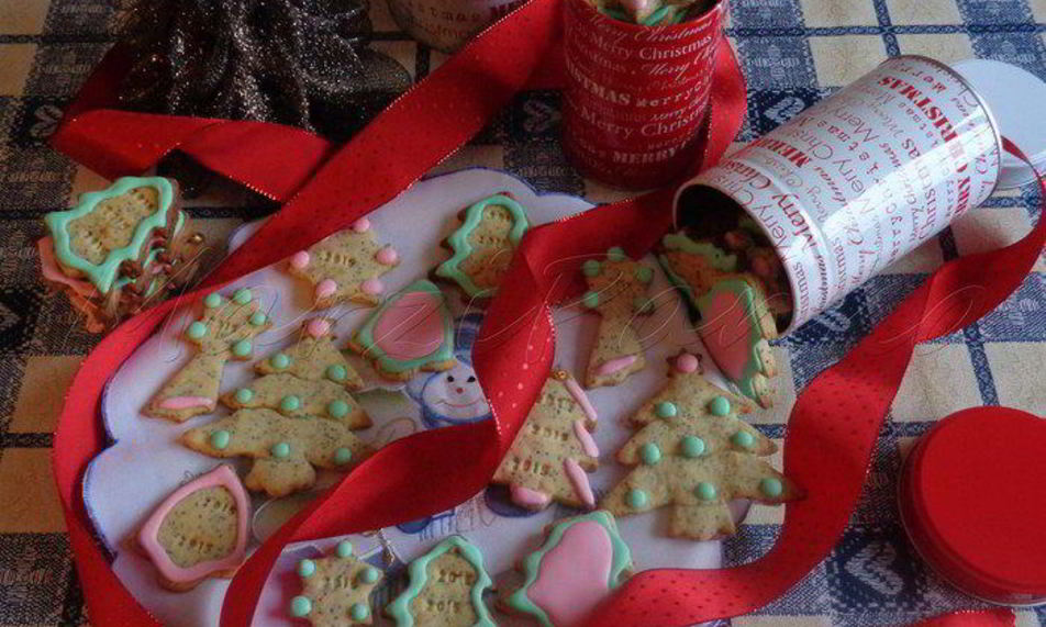 Рецепт новогоднего марципанового печенья с маком