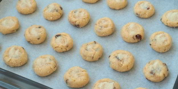 печенье с изюмом и вяленой клюквой