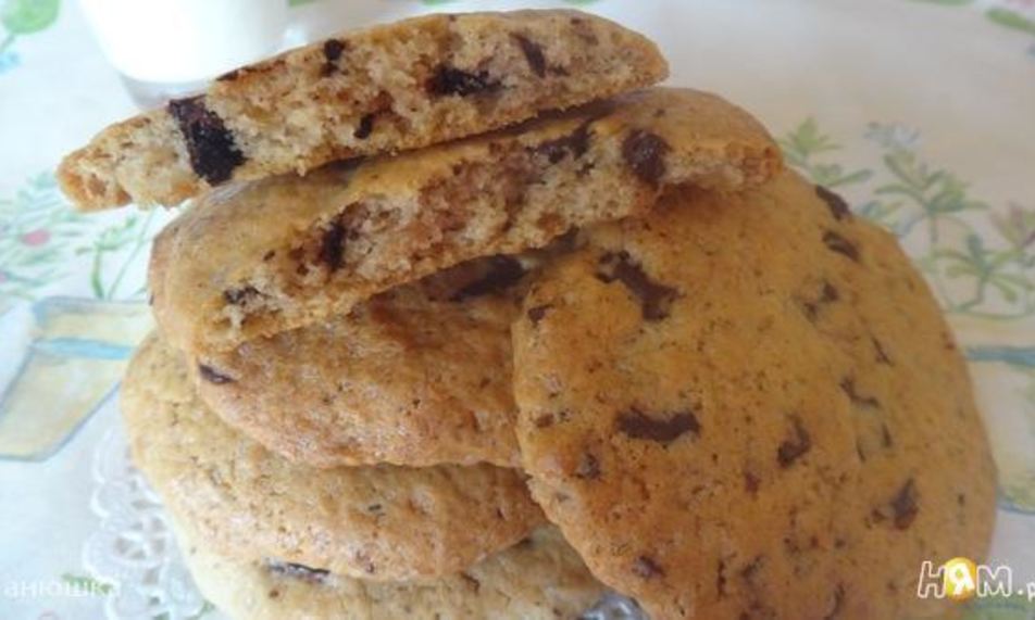 Рецепт печенья с кусочками шоколада