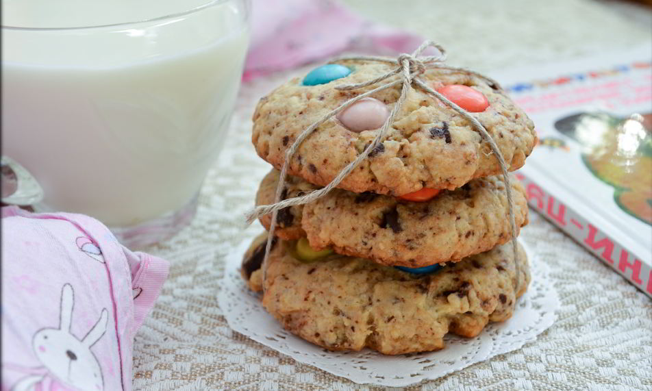Рецепт печенья с m&ms и шоколадной крошкой
