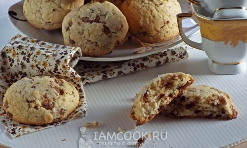 Рецепт печенья с шоколадной крошкой