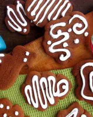 Рождественское печенье с глазурью