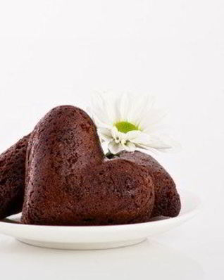 Шоколадное печенье в виде сердец