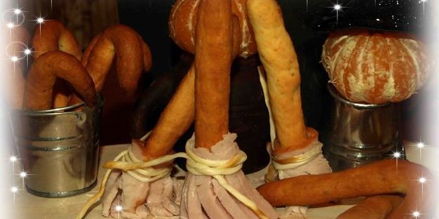 сырное печенье с ветчиной метла и клюка