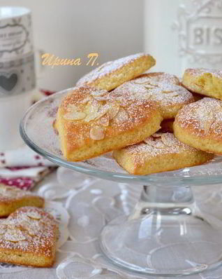 Творожное печенье с миндалем