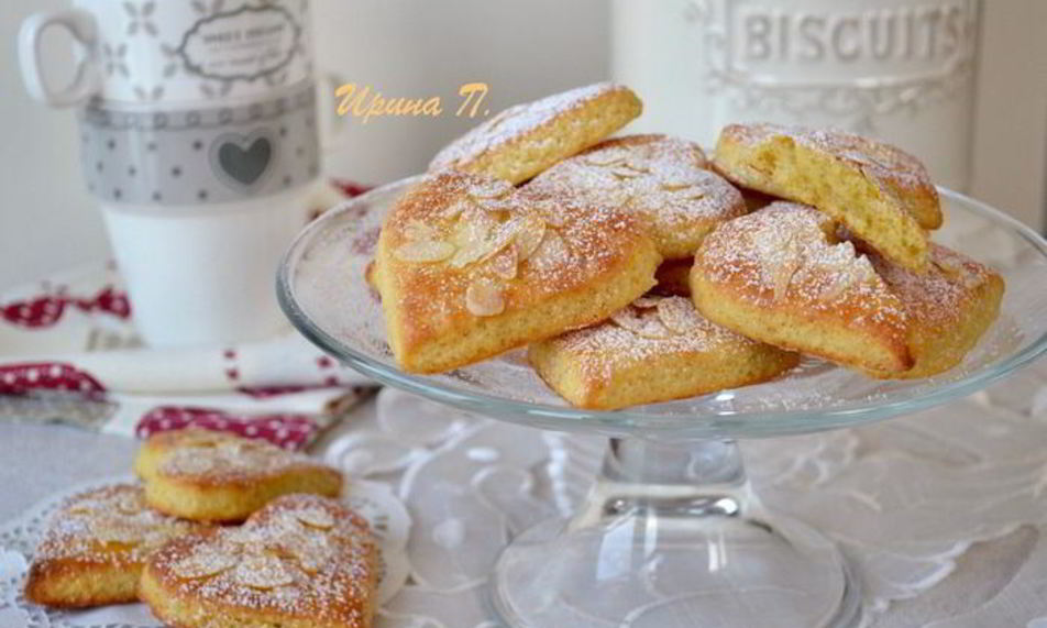 Рецепт творожного печенья с миндалем