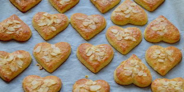 творожное печенье с миндалем