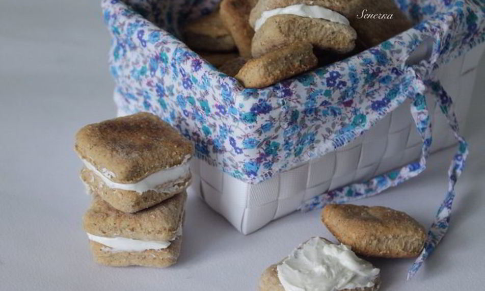 Рецепт яблочного печенья с кремом