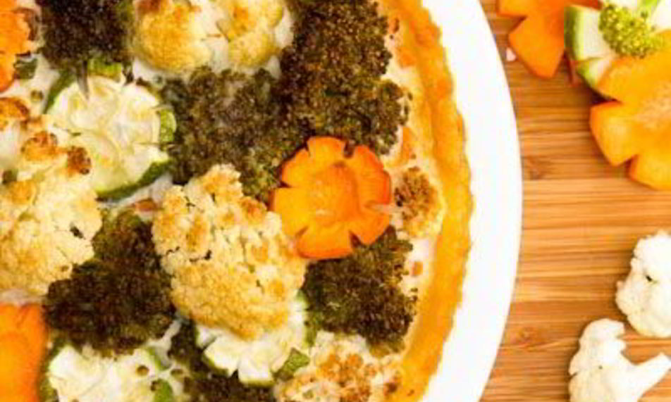 Рецепт картофельного киша с овощами и мясом