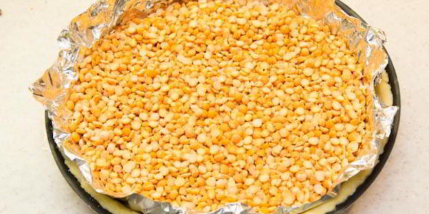 картофельный киш с овощами и мясом