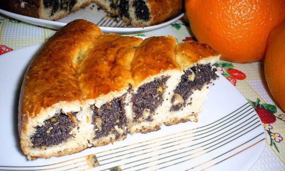 Рецепт макового пирога-спиральки