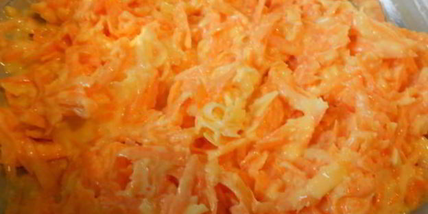 морковно-сырный пирог