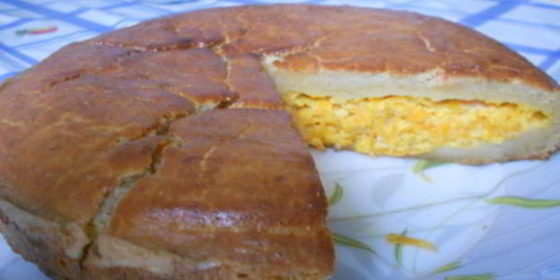 морковно-сырный пирог