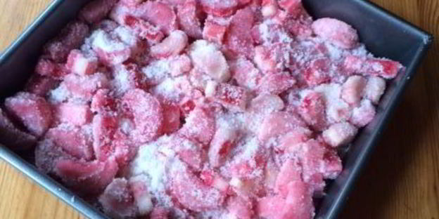 овсяный пирог с ревенем