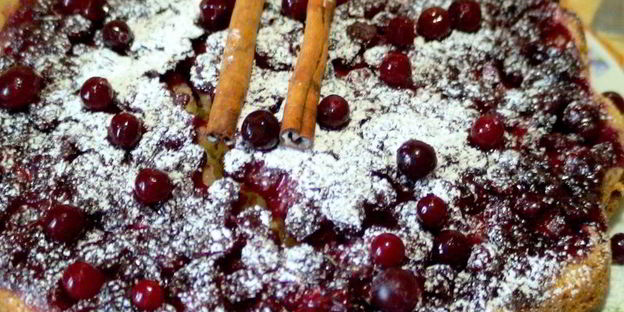 перевернутый клюквенный пирог