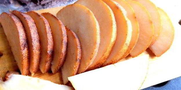 песочный пирог с фруктами в творожном муссе