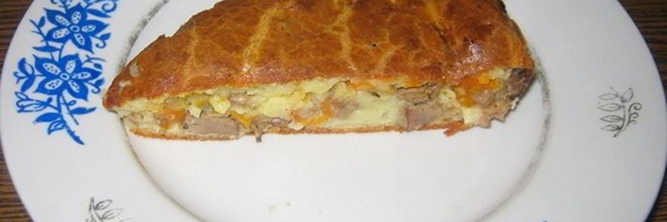 Пирог из куриной печени