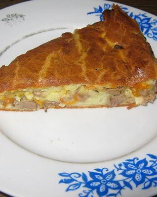 Пирог из куриной печени